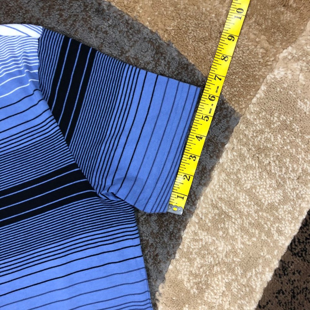 Men’s Blue INC Striped Tee, Size Medium - Picture 7 of 8